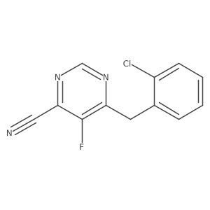 6-[(2-Chlorophenyl)methyl]-5-fluoropyrimidine-4-carbonitrile Structure