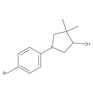 1-(4-Bromophenyl)-4,4-dimethylpyrrolidin-3-ol结构式