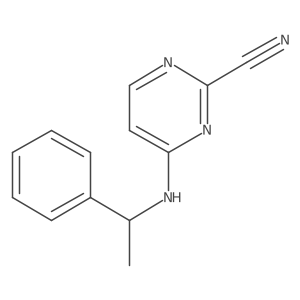 4-[(1-Phenylethyl)amino]pyrimidine-2-carbonitrile Structure