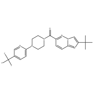 1-{2-Tert-butylimidazo[1,2-b]pyridazine-6-carbonyl}-4-[5-(trifluoromethyl)pyridin-2-yl]piperazine结构式