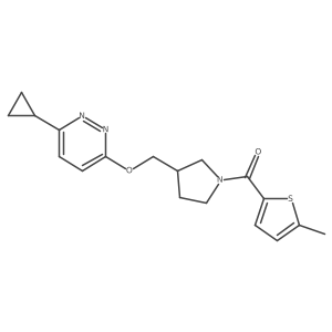 3-Cyclopropyl-6-{[1-(5-methylthiophene-2-carbonyl)pyrrolidin-3-yl]methoxy}pyridazine Structure