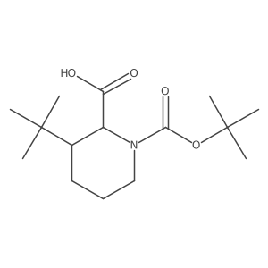 (2R,3R)-1-[(tert-butoxy)carbonyl]-3-tert-butylpiperidine-2-carboxylic acid Structure