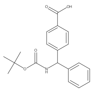 4-({[(Tert-butoxy)carbonyl]amino}(phenyl)methyl)benzoic acid结构式