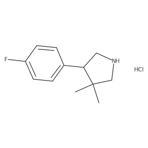 4-(4-Fluorophenyl)-3,3-dimethylpyrrolidine hydrochloride Structure