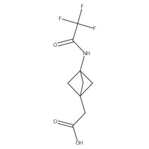 2-[3-(2,2,2-Trifluoroacetamido)bicyclo[1.1.1]pentan-1-yl]acetic acid结构式