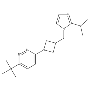 3-tert-butyl-6-(3-{[2-(propan-2-yl)-1H-imidazol-1-yl]methyl}azetidin-1-yl)pyridazine结构式