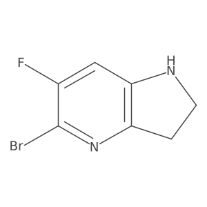5-bromo-6-fluoro-1H,2H,3H-pyrrolo[3,2-b]pyridine Structure