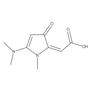 2-[(2Z)-5-(dimethylamino)-1-methyl-3-oxo-2,3-dihydro-1H-pyrrol-2-ylidene]acetic acid结构式