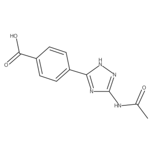 4-(5-acetamido-4H-1,2,4-triazol-3-yl)benzoic acid结构式