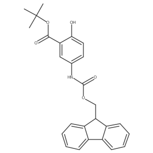 tert-butyl 5-({[(9H-fluoren-9-yl)methoxy]carbonyl}amino)-2-hydroxybenzoate结构式