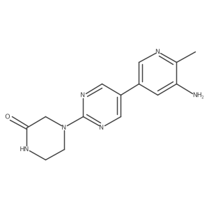 4-[5-(5-Amino-6-methylpyridin-3-yl)pyrimidin-2-yl]piperazin-2-one Structure