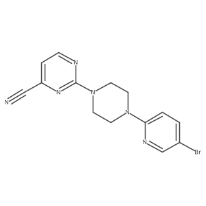 2-[4-(5-Bromopyridin-2-yl)piperazin-1-yl]pyrimidine-4-carbonitrile结构式