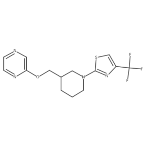 2-({1-[4-(Trifluoromethyl)-1,3-thiazol-2-yl]piperidin-3-yl}methoxy)pyrazine Structure