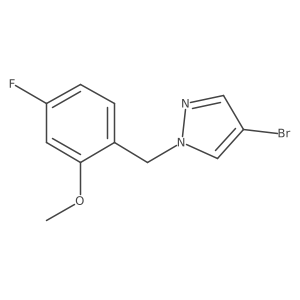 4-Bromo-1-(4-fluoro-2-methoxybenzyl)-1H-pyrazole结构式