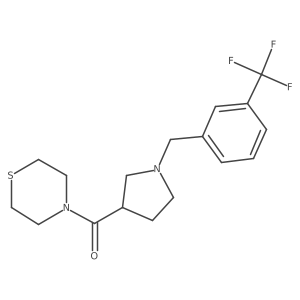 4-(1-{[3-(Trifluoromethyl)phenyl]methyl}pyrrolidine-3-carbonyl)thiomorpholine结构式