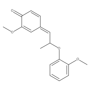 2-Methoxy-4-[2-(2-methoxyphenoxy)propylidene]-2,5-cyclohexadien-1-one结构式