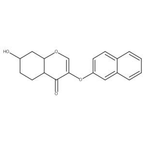 7-Hydroxy-3-naphthalen-2-yloxy-4a,5,6,7,8,8a-hexahydrochromen-4-one Structure