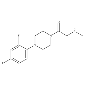 1-[4-(2,4-Difluorophenyl)-1-piperazinyl]-2-(methylamino)ethanone结构式