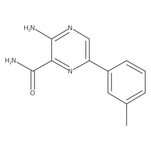 3-Amino-6-(3-methylphenyl)-2-pyrazinecarboxamide结构式