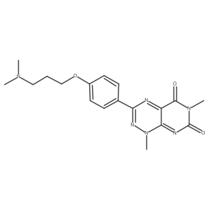 3-(4-(3-(Dimethylamino)propoxy)phenyl)-1,6-dimethylpyrimido[5,4-e][1,2,4]triazine-5,7(1H,6H)-dione Structure