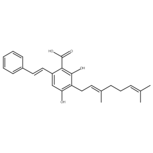 3-(3,7-Dimethyl-2,6-octadienyl)-2,4-dihydroxy-6-(2 Structure