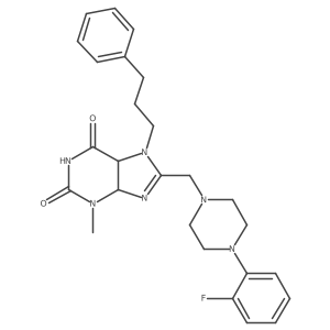 8-[[4-(2-Fluorophenyl)piperazin-1-yl]methyl]-3-methyl-7-(3-phenylpropyl)-4,5-dihydropurine-2,6-dione Structure