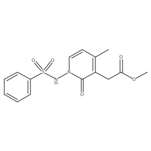 (1-Benzenesulfonylamino-4-methyl-2-oxo-1,2-dihydropyridin-3-yl)-acetic acid methyl ester Structure