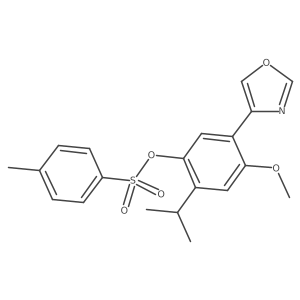 2-Isopropyl-4-methoxy-5-(oxazol-4-yl)phenyl 4-methylbenzenesulfonate Structure