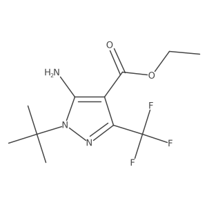 Ethyl 5-amino-1-tert-butyl-3-(trifluoromethyl)-1H-pyrazole-4-carboxylate结构式