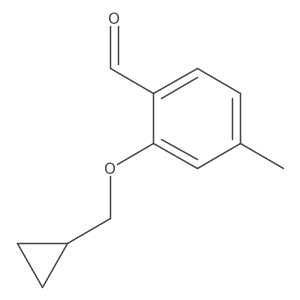 2-(Cyclopropylmethoxy)-4-methylbenzaldehyde Structure