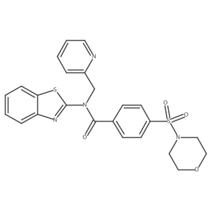 N-(benzo[d]thiazol-2-yl)-4-(morpholinosulfonyl)-N-(pyridin-2-ylmethyl)benzamide结构式