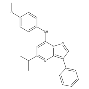 N-(4-methoxyphenyl)-3-phenyl-5-(propan-2-yl)pyrazolo[1,5-a]pyrimidin-7-amine结构式