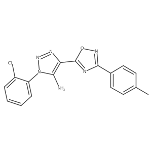 1-(2-chlorophenyl)-4-[3-(4-methylphenyl)-1,2,4-oxadiazol-5-yl]-1H-1,2,3-triazol-5-amine结构式