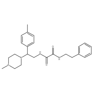 N1-(2-(4-methylpiperazin-1-yl)-2-(p-tolyl)ethyl)-N2-phenethyloxalamide结构式