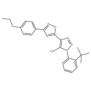 4-(3-(4-ethoxyphenyl)-1,2,4-oxadiazol-5-yl)-1-(2-(trifluoromethyl)phenyl)-1H-1,2,3-triazol-5-amine结构式