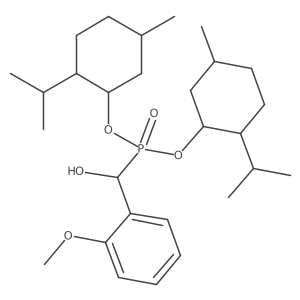 bis[(1R,2S,5R)-5-methyl-2-(propan-2-yl)cyclohexyl] [(S)-hydroxy(2-methoxyphenyl)methyl]phosphonate结构式