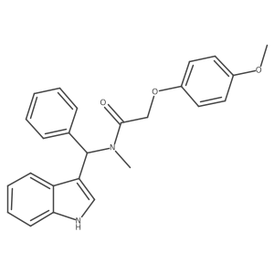 N-[1H-indol-3-yl(phenyl)methyl]-2-(4-methoxyphenoxy)-N-methylacetamide Structure