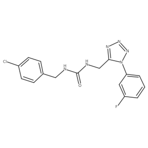 1-(4-chlorobenzyl)-3-((1-(3-fluorophenyl)-1H-tetrazol-5-yl)methyl)urea Structure