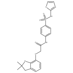 2-((2,2-dimethyl-2,3-dihydrobenzofuran-7-yl)oxy)-N-(4-(N-(thiazol-2-yl)sulfamoyl)phenyl)acetamide Structure