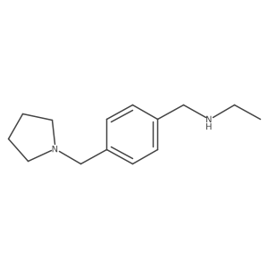 N-[[4-(pyrrolidin-1-ylmethyl)phenyl]methyl]ethanamine结构式