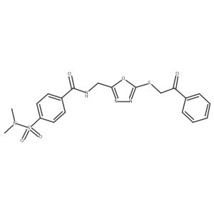 4-(N,N-dimethylsulfamoyl)-N-((5-((2-oxo-2-phenylethyl)thio)-1,3,4-oxadiazol-2-yl)methyl)benzamide结构式