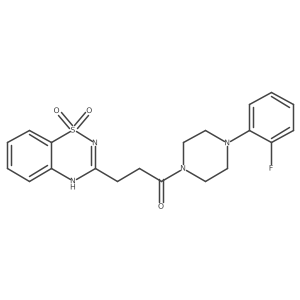 3-{3-[4-(2-fluorophenyl)piperazin-1-yl]-3-oxopropyl}-2H-1,2,4-benzothiadiazine 1,1-dioxide结构式