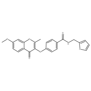 N-[(furan-2-yl)methyl]-4-[(7-methoxy-2-methyl-4-oxo-4H-chromen-3-yl)oxy]benzamide Structure