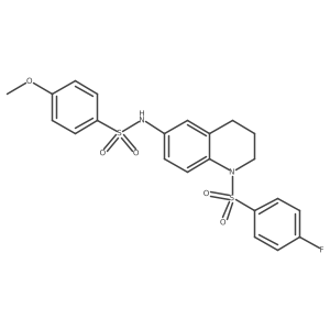 N-[1-(4-fluorobenzenesulfonyl)-1,2,3,4-tetrahydroquinolin-6-yl]-4-methoxybenzene-1-sulfonamide Structure