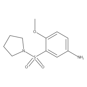 4-Methoxy-3-(pyrrolidine-1-sulfonyl)aniline结构式