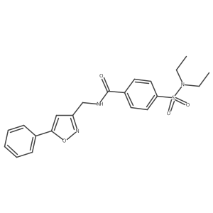 4-(N,N-diethylsulfamoyl)-N-((5-phenylisoxazol-3-yl)methyl)benzamide结构式