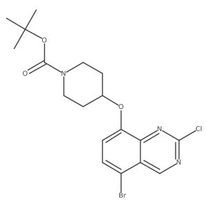 Tert-butyl 4-(5-bromo-2-chloroquinazolin-8-yloxy)piperidine-1-carboxylate Structure