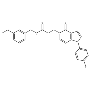3-(1-(4-fluorophenyl)-4-oxo-1H-pyrazolo[3,4-d]pyrimidin-5(4H)-yl)-N-(3-methoxybenzyl)propanamide Structure