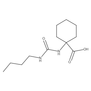 1-[(Butylcarbamoyl)amino]cyclohexane-1-carboxylic acid Structure