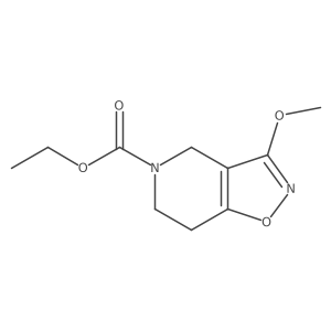 Ethyl 3-methoxy-4,5,6,7-tetrahydroisoxazolo[4,5-c]pyridine-5-carboxylate结构式